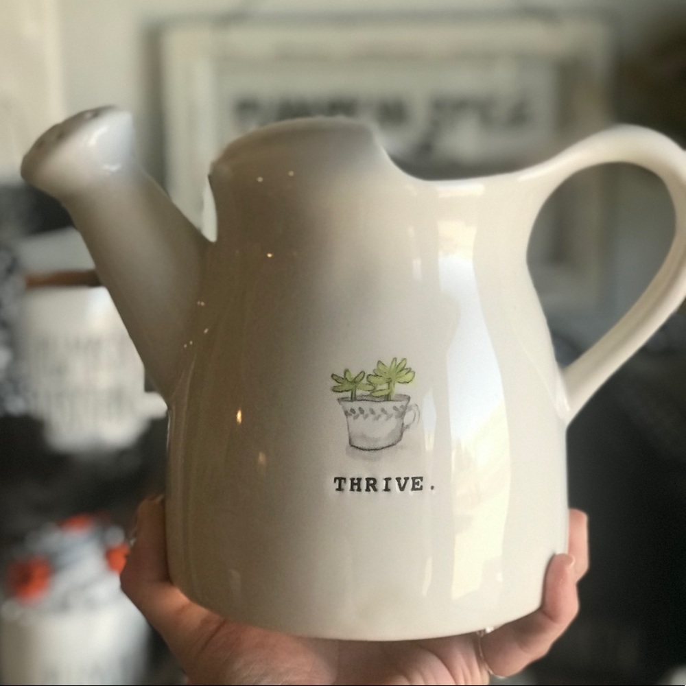 Rae Dunn Ceramic Thrive Watering Can